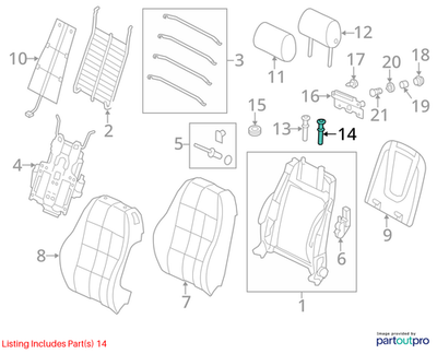 2010–2012 AUDI A4 A5 Q5 LEFT FRONT GUIDE WITH PUSH BUTTON USED OEM 8T0881920A