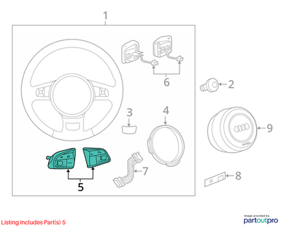 Audi 2012-2017 Audi A6 Button Set 4G0951523CXHA