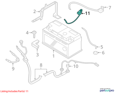 2011-16 BMW Battery Negative Lead with Intelligent Sensor USED OEM 61219302358