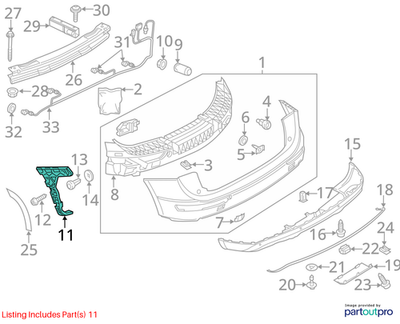 Audi Bumper Guide 8R0807453C