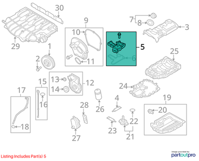 Volkswagen 2009-2017 Tiguan Engine Crankcase Vent Valve 06H103495AH