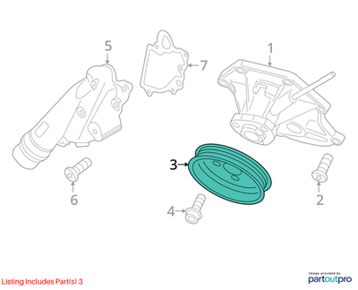2005-2019 Audi Engine Water Pump Pulley 06E121031E