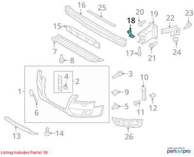 2010-2012 AUDI A4 FRONT LEFT BUMPER SUPPORT BRACKET USED OEM 8K0807333A