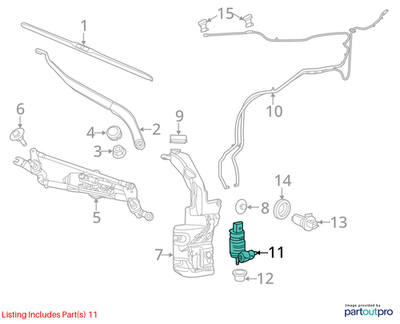 Jeep 2014-2018 Cherokee Windshield Washer Pump 68225066AB