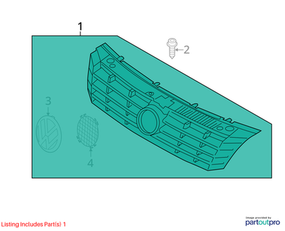 Volkswagen 2012-2015 Volkswagen Passat Grille Lower 561853651BOQE