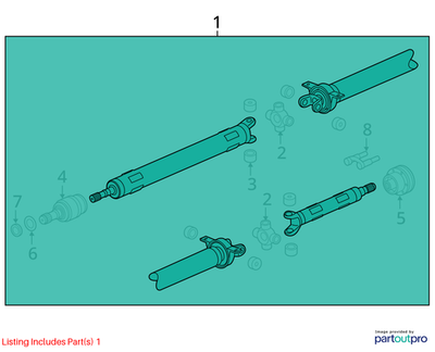 2011 Cadillac SRX Drive Shaft Used OEM 22885388