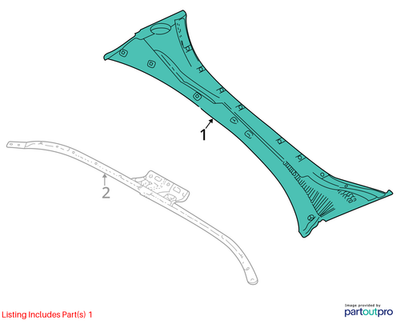 Jaguar 2000-2002 Jaguar S-Type Windshield Wiper Cowl Panel XR818602