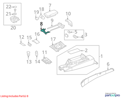 2011-2014 Mercedes-Benz CL600 Center Console Latch 2216800077