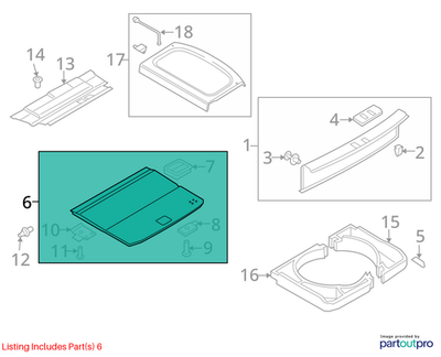 Volkswagen 2009-2017 Volkswagen Tiguan Cargo Cover 5N0858855B1BS