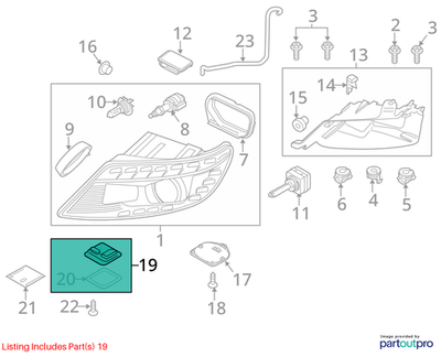 Audi 2007-2017 Q7 Headlight Control Module 7L6941329A