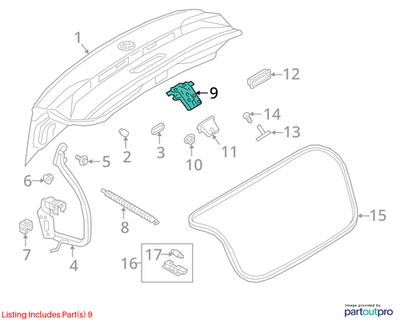 Volkswagen 2011-2025 Volkswagen Jetta Trunk Lock Actuator 17A827505