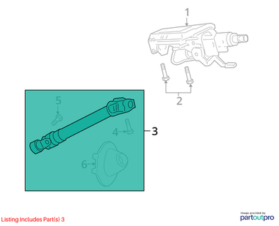 2009 Chevrolet Lumina S Intermediate Steering Shaft Kit Used OEM 92213664