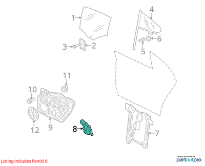 2009-2017 Volkswagen CC Window Motor 3C8959703DVW3