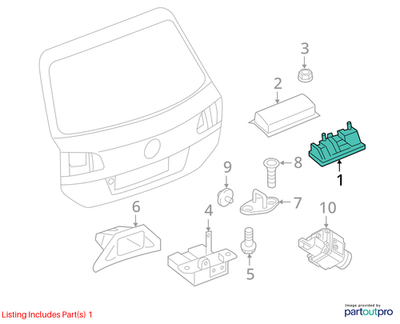 Volkswagen 2009-2015 Passat Liftgate Latch Handle 3C9827566A