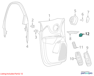 Jeep 2014-2023 Cherokee Fuel Door Switch 68141862AB