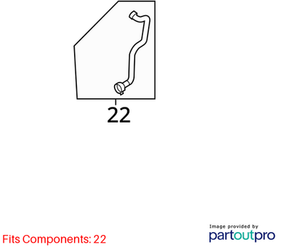 2012 Audi A4 Lower Radiator Coolant Hose Used OEM 8K0121055N