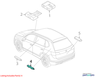 2011–2018 VW Jetta Keyless Entry Antenna Used OEM 5K0962132A