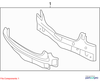 2009 Chevrolet Lumina S Rocker Panel Reinforcement Assembly Used OEM 92292436