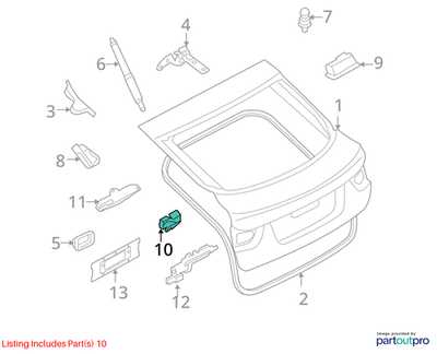2012 BMW X6 Trunk Lid Lock Assembly Used OEM 51247114612