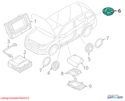 Volkswagen 2014-2021 Golf Rear Speaker 5G0035621