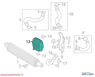 2010-2012 Audi A4 Intercooler Insulator Used OEM 8E0129955B