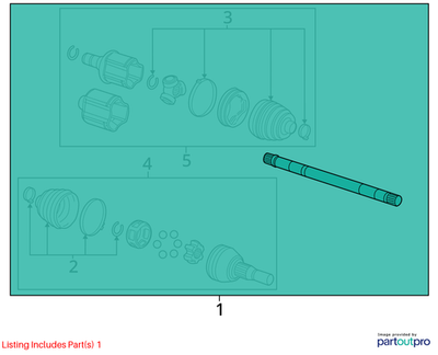 Cadillac 2004-2014 Cadillac SRX Cv Axle Assembly 88957150