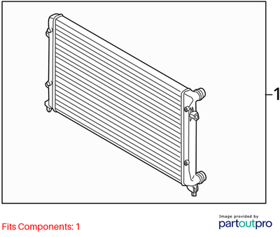 Volkswagen 2009-2022 Volkswagen Tiguan Radiator 5N0121253N