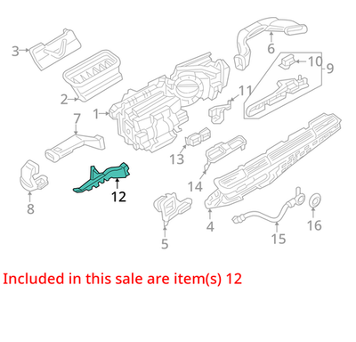 16-25 Audi Floor Duct OEM USE-4M1819151
