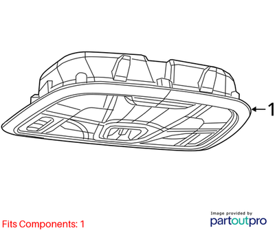 Jeep 2014-2018 Jeep Cherokee Overhead Console 1UE041DAAJ