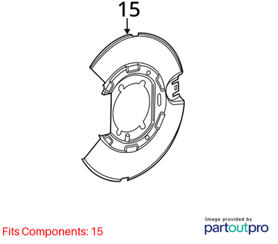 Dodge 08-23 Challenger Parking Brake Adapter Assembly Left 5137619AA