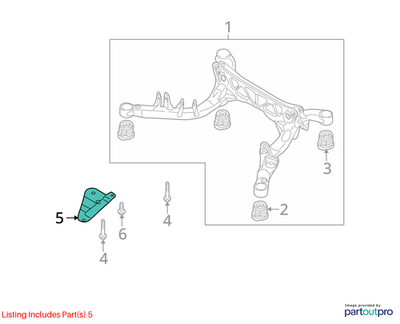 2011–2015 Audi A4 Right Suspension Sub-Frame Support Bracket Used OEM 8K0505220F