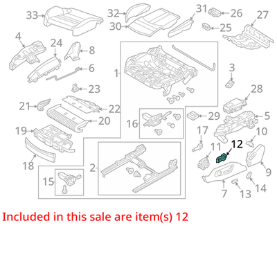 2019-2024 Audi A8L Power Seat Switch 4N0959747C