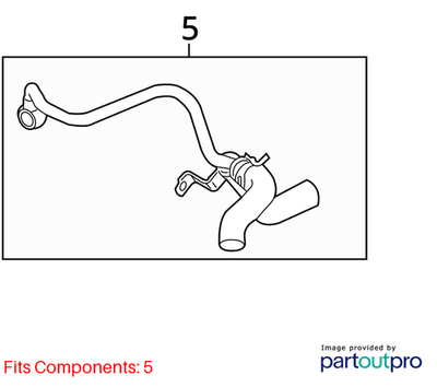2012 Mini Cooper Countryman Turbo Coolant Return Line Used OEM 11539845352