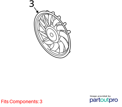 Audi 2012-2016 A4 Engine Cooling Fan Motor 8K0959455R