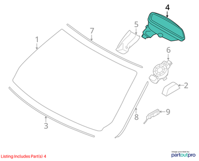 2011–2016 BMW 520i Interior Mirror EC USED OEM 51169274266