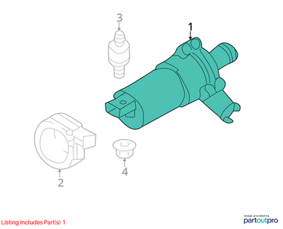 Audi 2006-2009 A3 Auxiliary Water Pump 3D0965561D