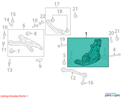 Audi 2013-2016 Audi A6 Steering Knuckle 8K0505431AR