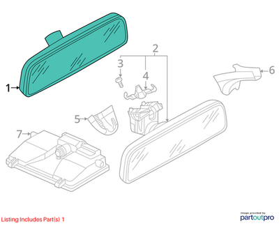 Volkswagen 2016-2021 Jetta Interior Rear View Mirror 3C0857511J9B9
