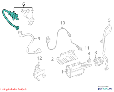 2012 Mini Cooper Fuel Tank Breather Valve OEM 13907624538
