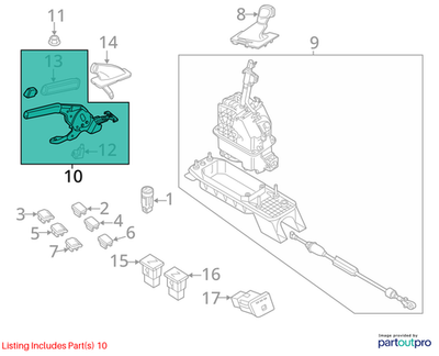 Volkswagen 2021 ID.4 Parking Brake Pedal Release Handle 561711303AETLL