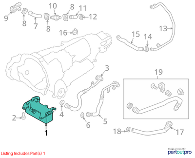 Audi 2011-2014 A6 Automatic Transmission Oil Cooler 4H0317021R