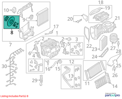 2012-2018 Audi A6 A/C Expansion Valve Used OEM 4G0898967