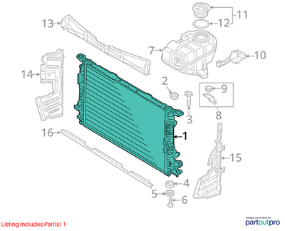 Audi 2012-2018 Audi A6 Radiator 8K0121251AG