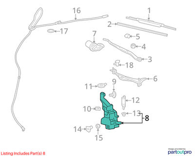 Cadillac 2008-2014 CTS Washer Reservoir Assembly 20865557