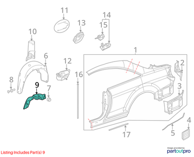 Mercedes-Benz 2014 CL600 Inner Cover 2216980930