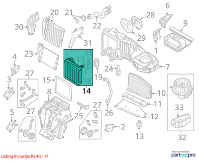 Volkswagen A/C Evaporator Core 561816103
