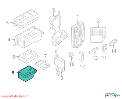 2012 Mini Cooper Lower Fuse‑Box Cover Used OEM 61136906629