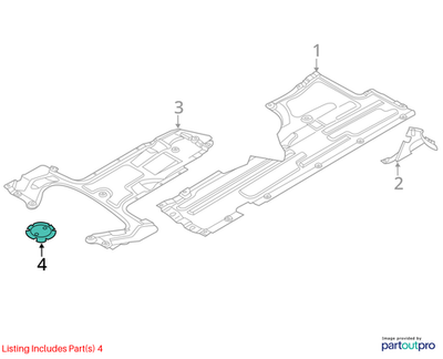2011–2016 BMW 520i Underfloor Coating Cover USED OEM 51757209541