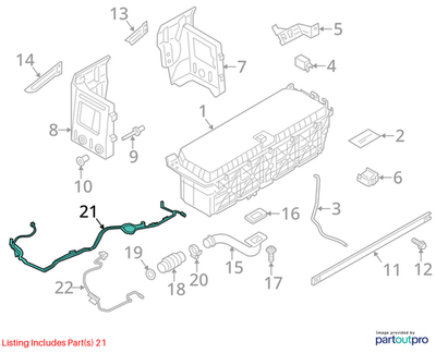 2011–2016 BMW 520i Battery Positive Lead Underfloor USED OEM 61129348288