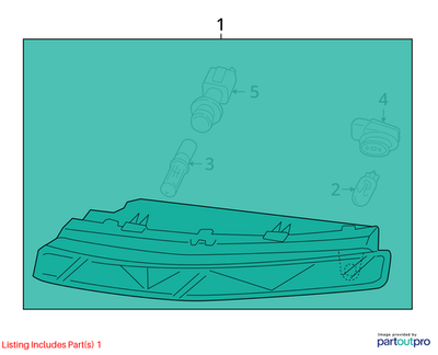 Audi 2007-2009 Audi Q7 Parking Light Assembly 4L0953041A